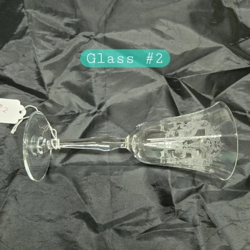 3 Morgantown Glass Co's Virginia Cordial Etched in Clear Wine/Water Glass - Picture 11 of 16